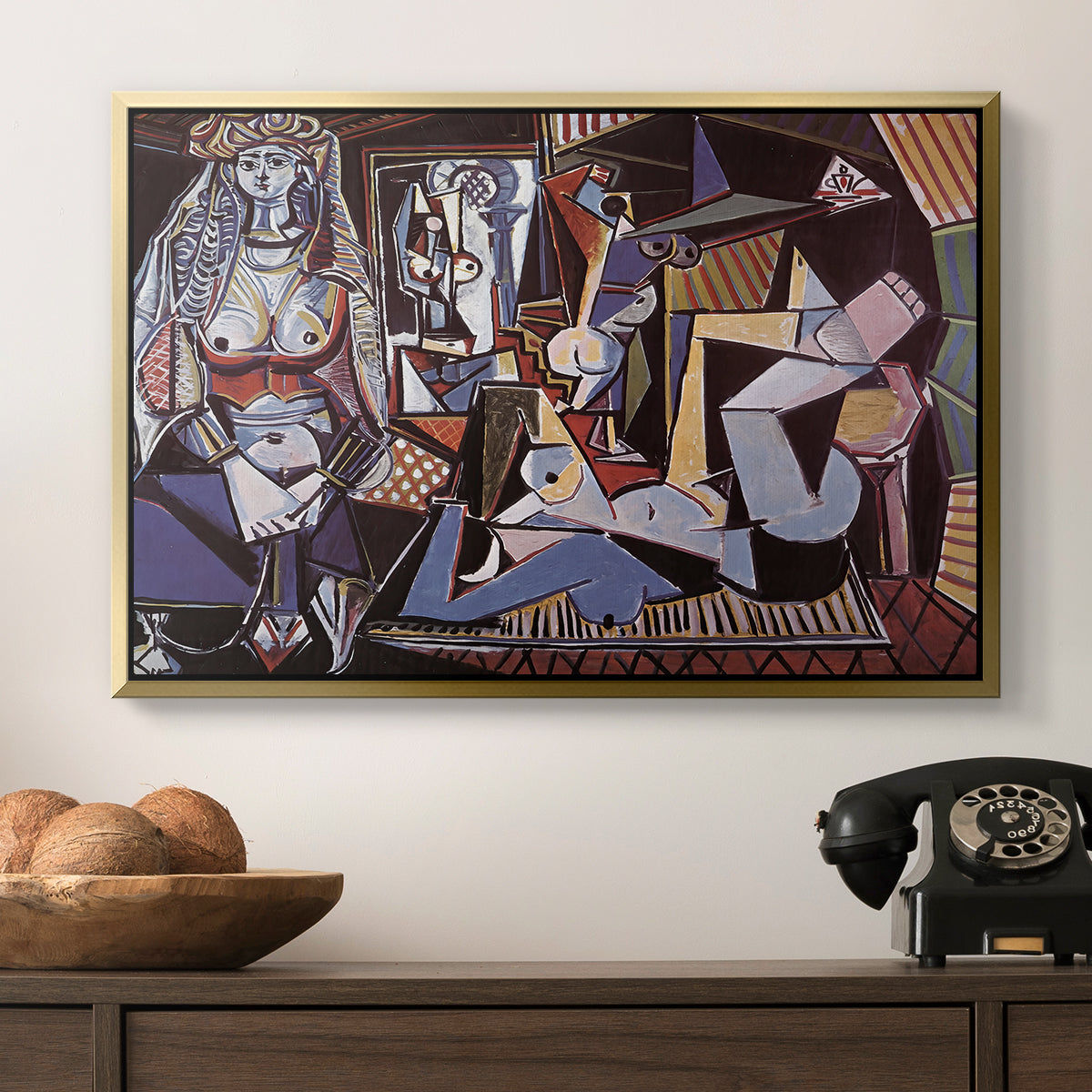 Women of Algiers (Version O), 1955 - Floater Framed Canvas Print