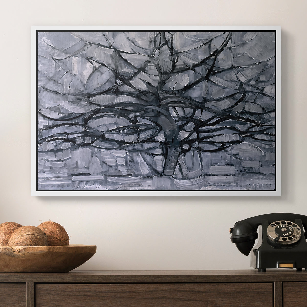 The Gray Tree, 1911 - Floater Framed Canvas Print