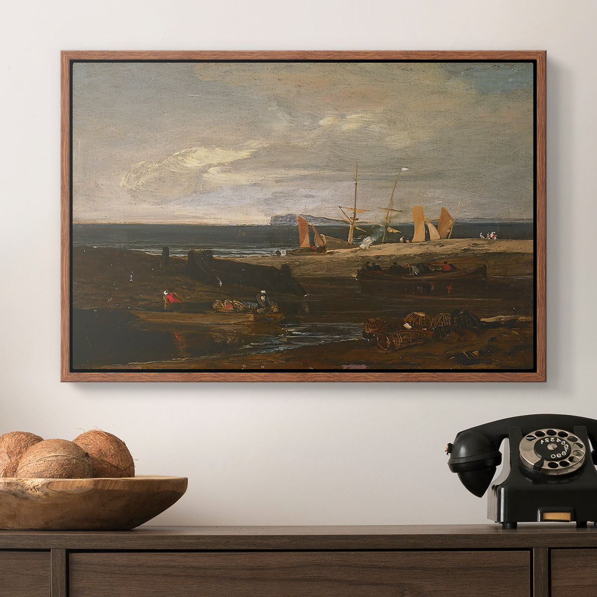 A Scene on the English Coast, c. 1798 - Floater Framed Canvas Print