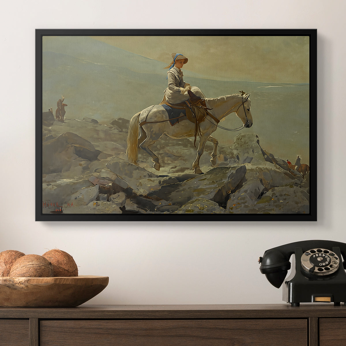 The Bridle Path, White Mountains, 1868 - Floater Framed Canvas Print