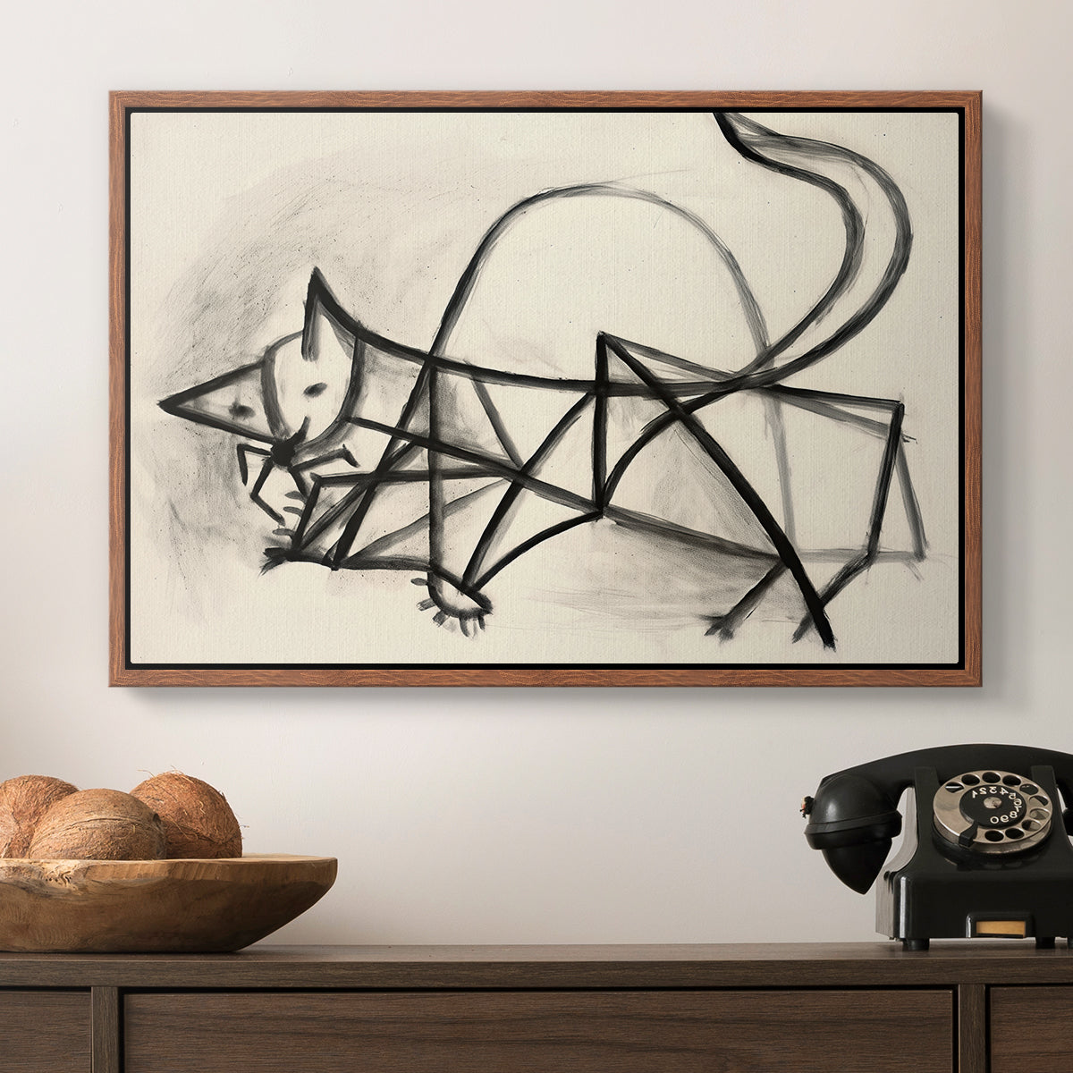 Study of a Cat (Étude de chat), 1946 - Floater Framed Canvas Print