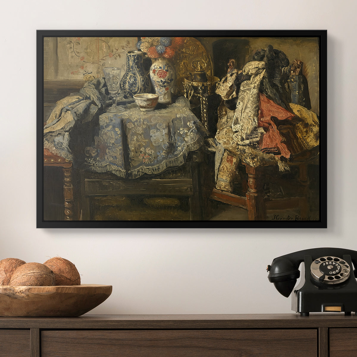 Still Life Requisites, 1885 - Floater Framed Canvas Print