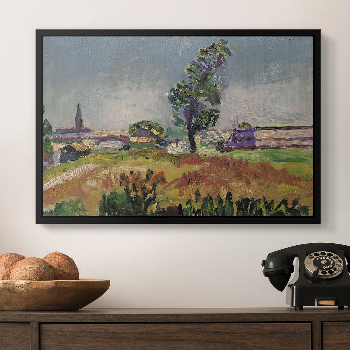 Landscape Around Toulouse, The Bridge of the Young Ladies, 1898 - Floater Framed Canvas Print
