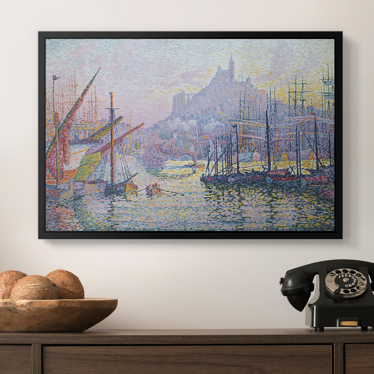 The Port of Marseille, 1905 - Floater Framed Canvas Print