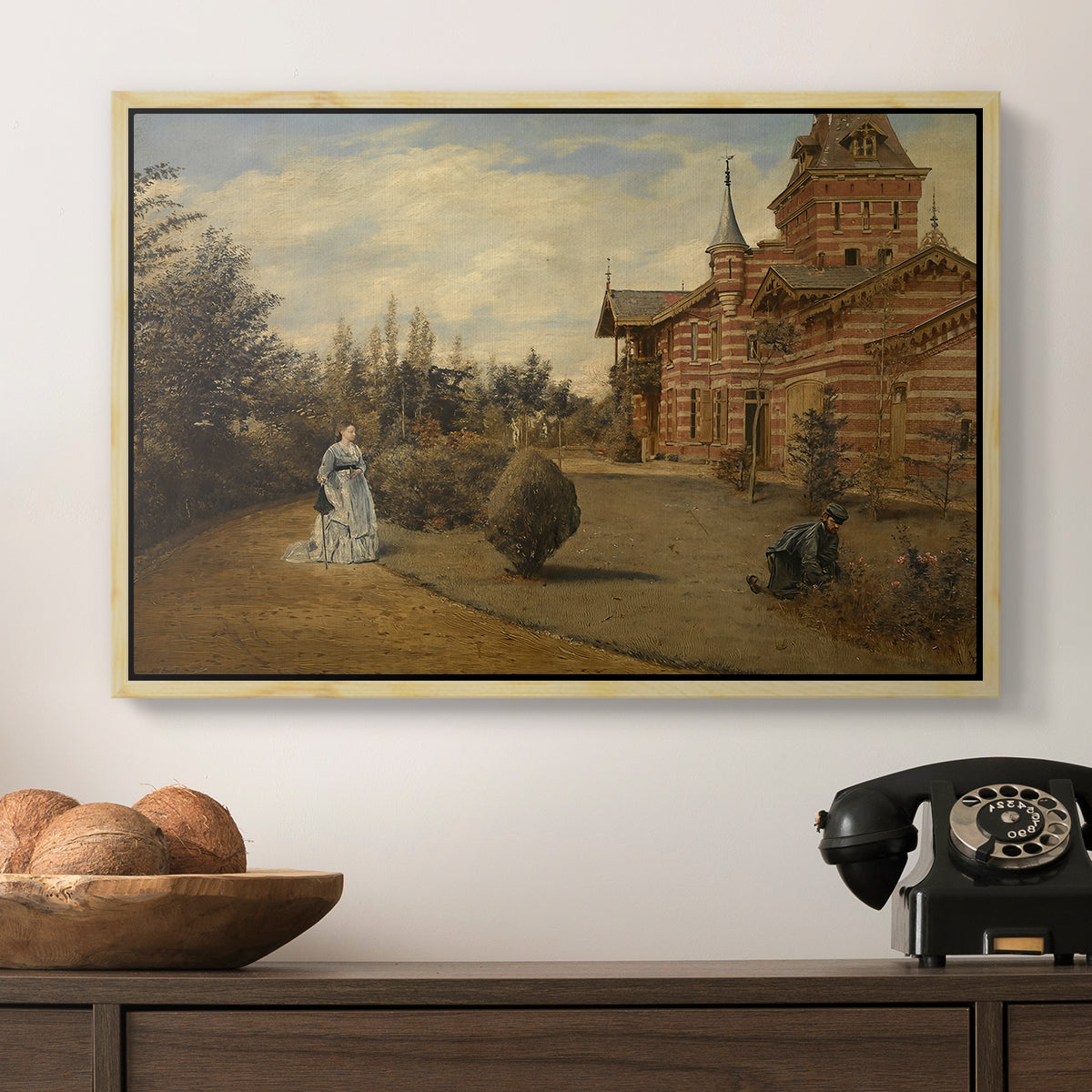 The Country House of Gustave Coûteaux, 1871 - Floater Framed Canvas Print