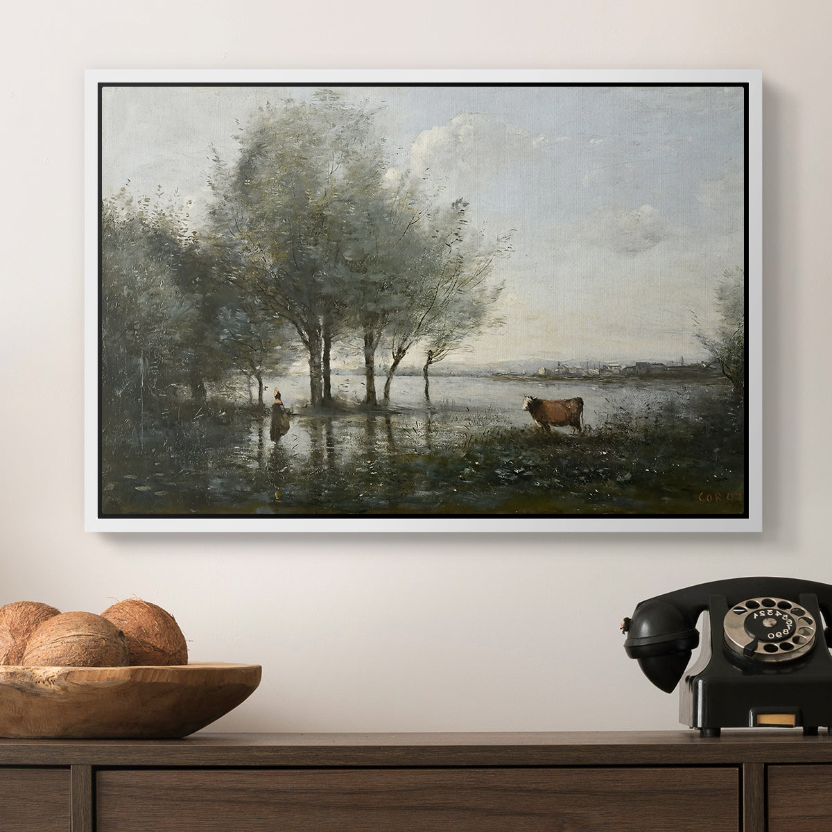The Marsh (Le Marais), c. 1865-1870 - Floater Framed Canvas Print