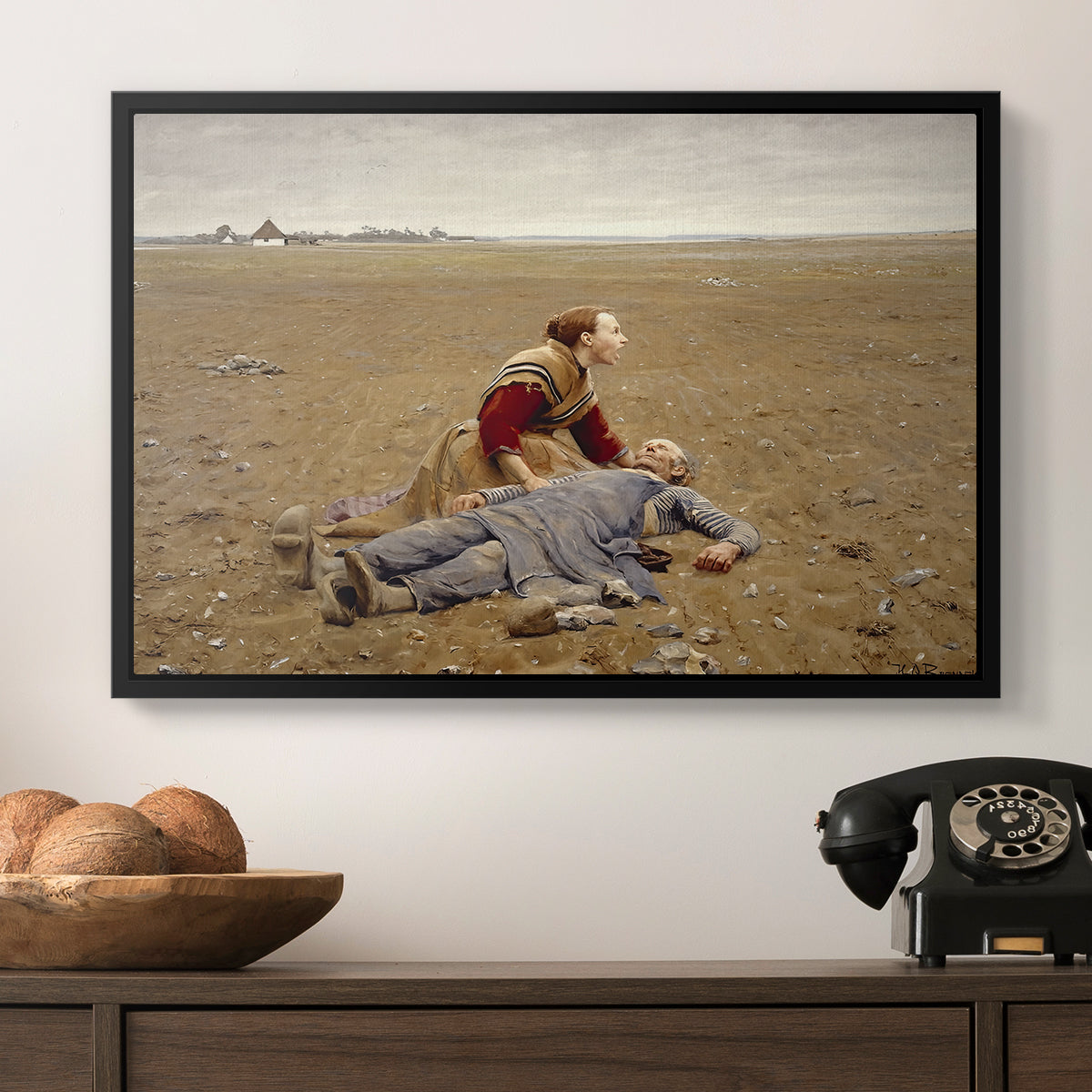 Worn Out (Udslidt), 1889 - Floater Framed Canvas Print