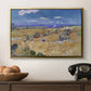 Wheat Field with Reaper, Auvers, 1888 - Floater Framed Canvas Print