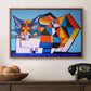 Cassie Thinking about Cubism - Floater Framed Canvas Print