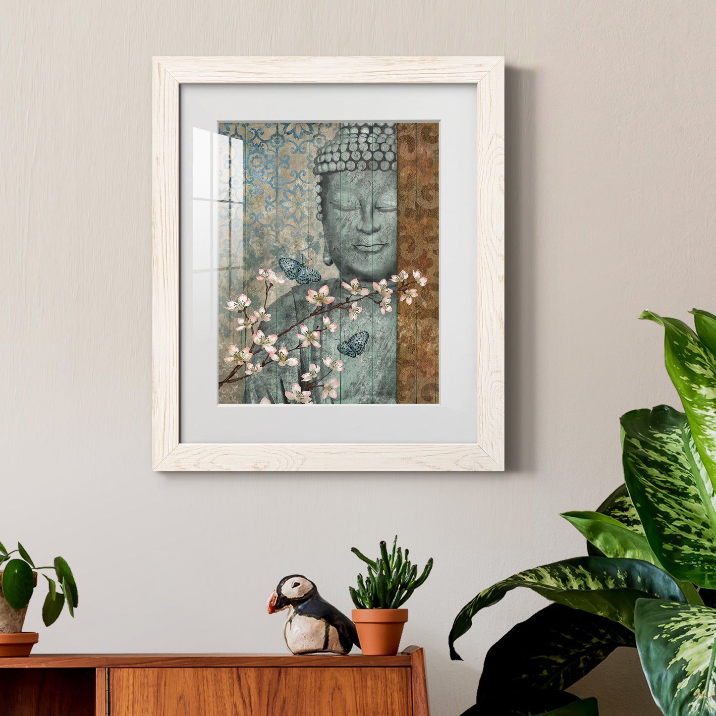 Buddha - Premium Framed Print - Distressed Barnwood Frame - Ready to Hang