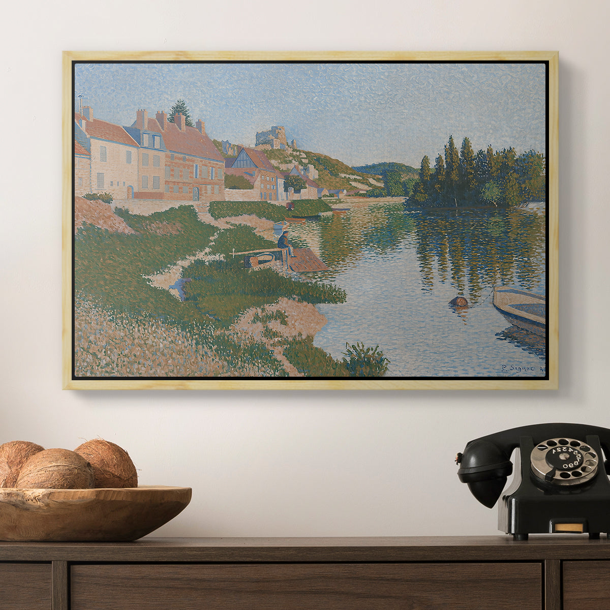 Les Andelys, Côte d'Aval, 1886 - Floater Framed Canvas Print