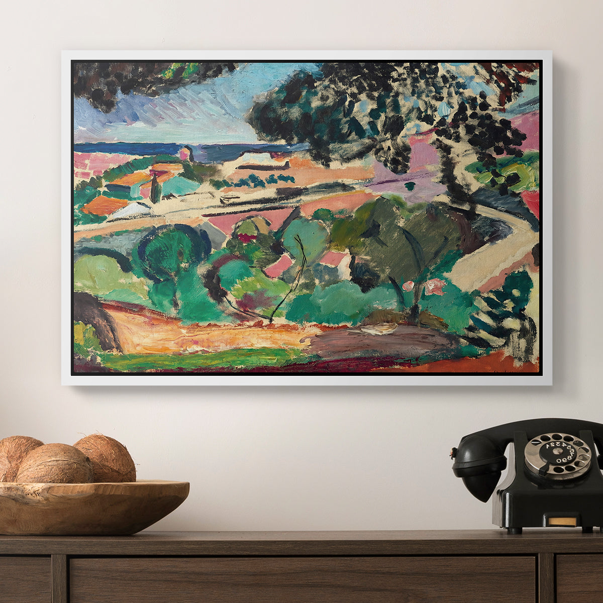 Landscape at Collioure, 1907 - Floater Framed Canvas Print