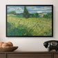 Green Wheat Field with Cypress, 1889 - Floater Framed Canvas Print