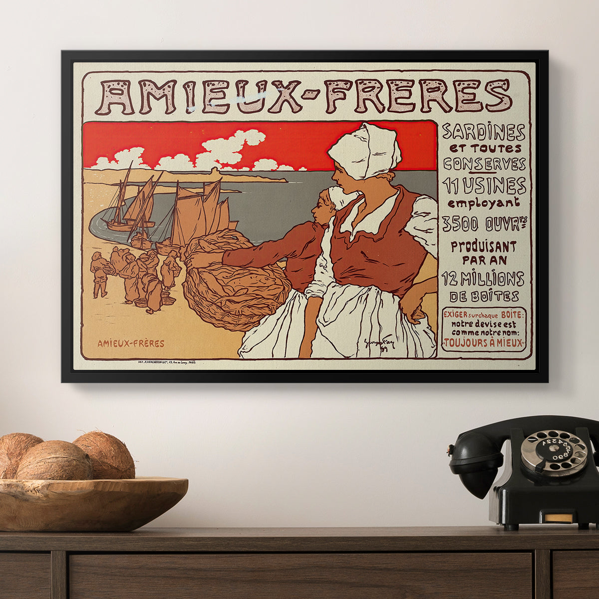 Amieux-Frères (Advertising Poster), 1899 - Floater Framed Canvas Print