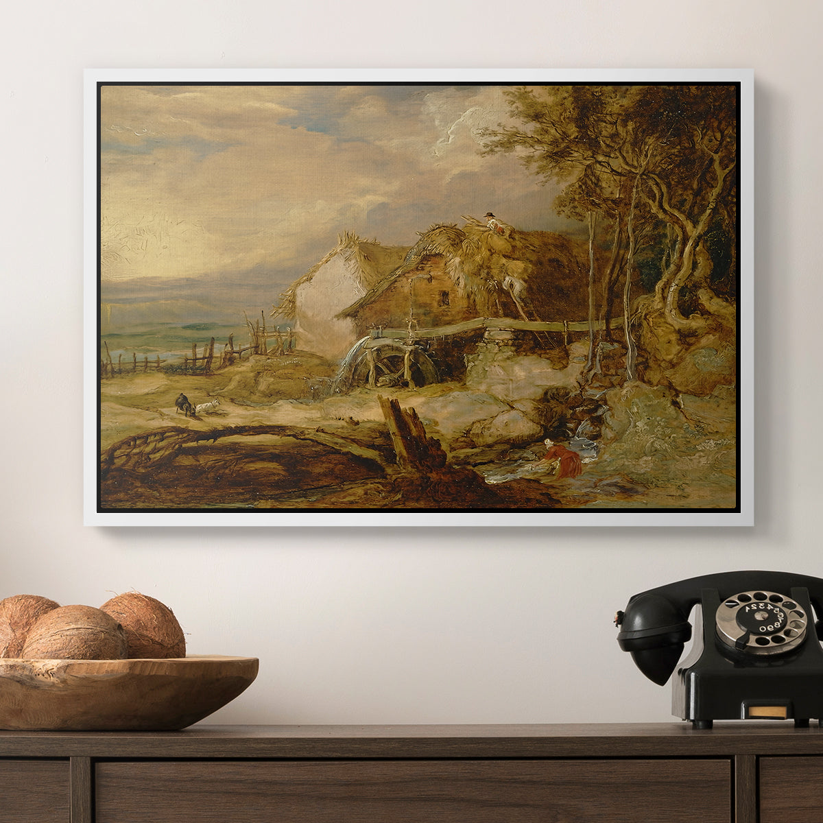 An Overshot Mill, c. 1802-1807 - Floater Framed Canvas Print