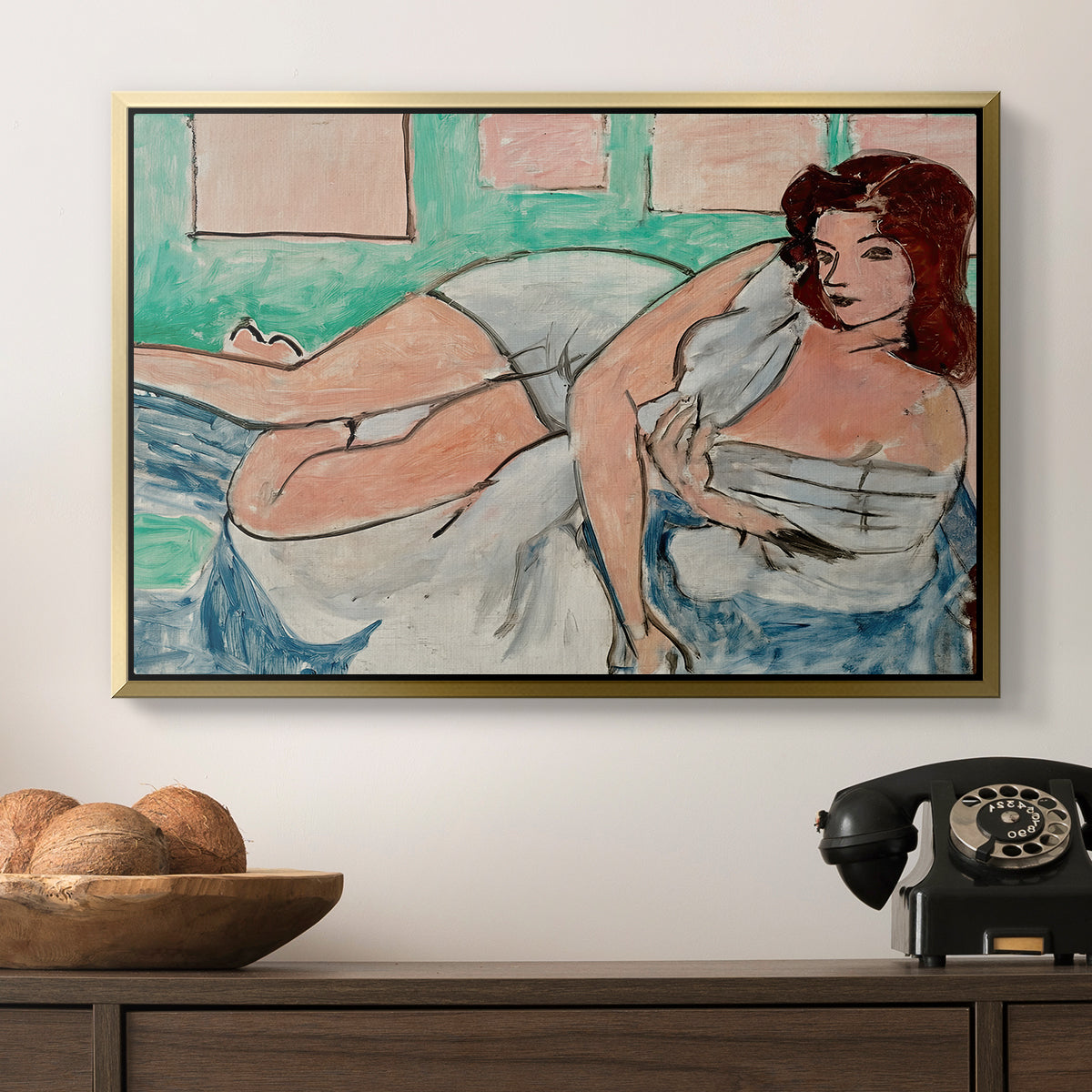 Nude in a Bathrobe (Nu au peignoir), 1941 - Floater Framed Canvas Print
