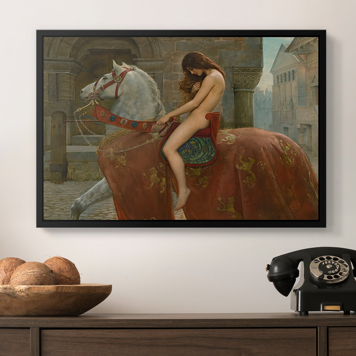 Lady Godiva, 1898 - Floater Framed Canvas Print
