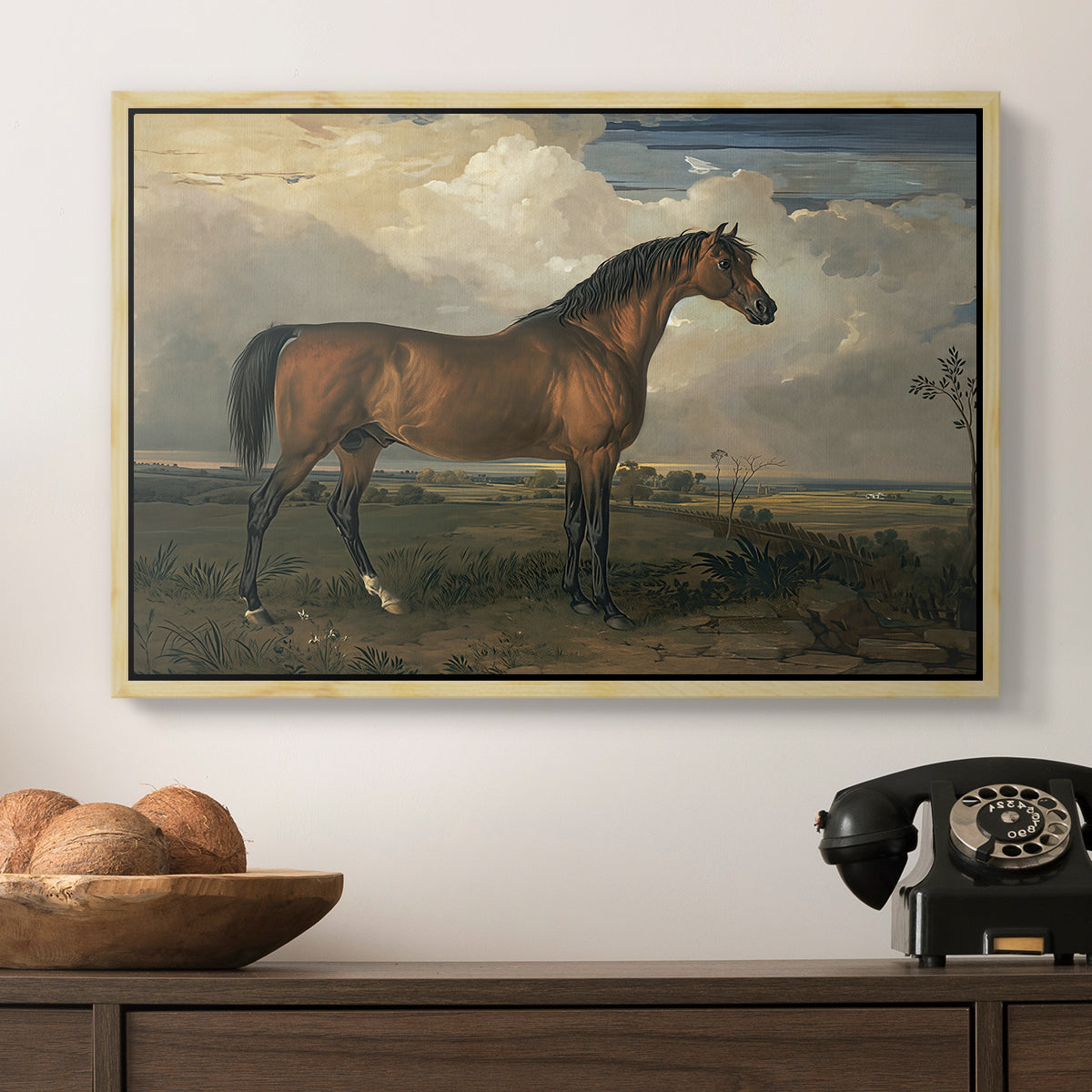 Eagle, A Celebrated Stallion, 1809 - Floater Framed Canvas Print