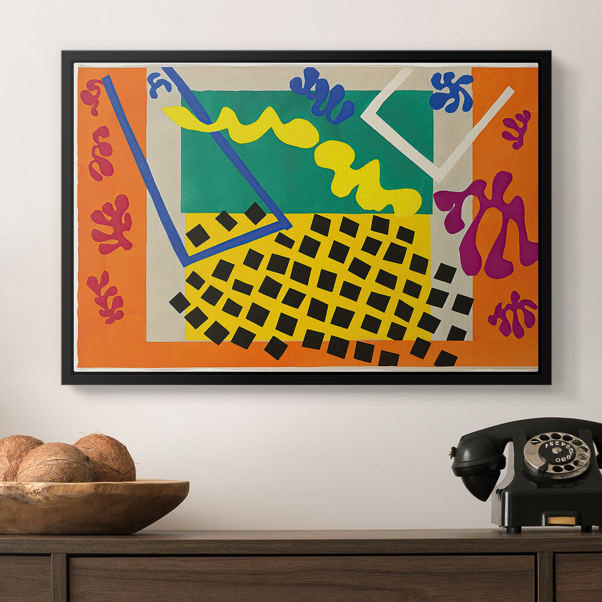 The Codomas (Les codomas), from Jazz, 1947 - Floater Framed Canvas Print