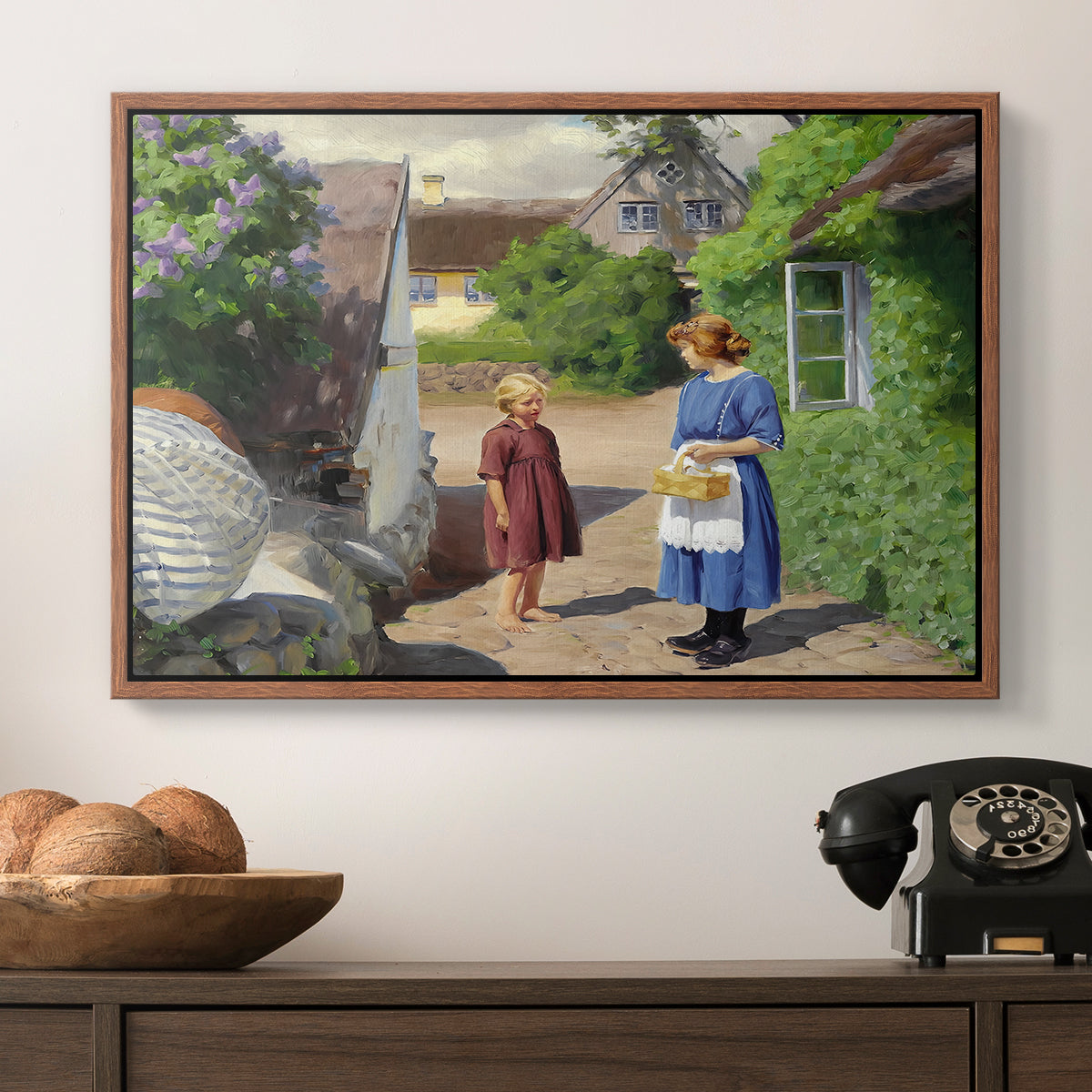 Summer Day in Jyllinge, 1922 - Floater Framed Canvas Print