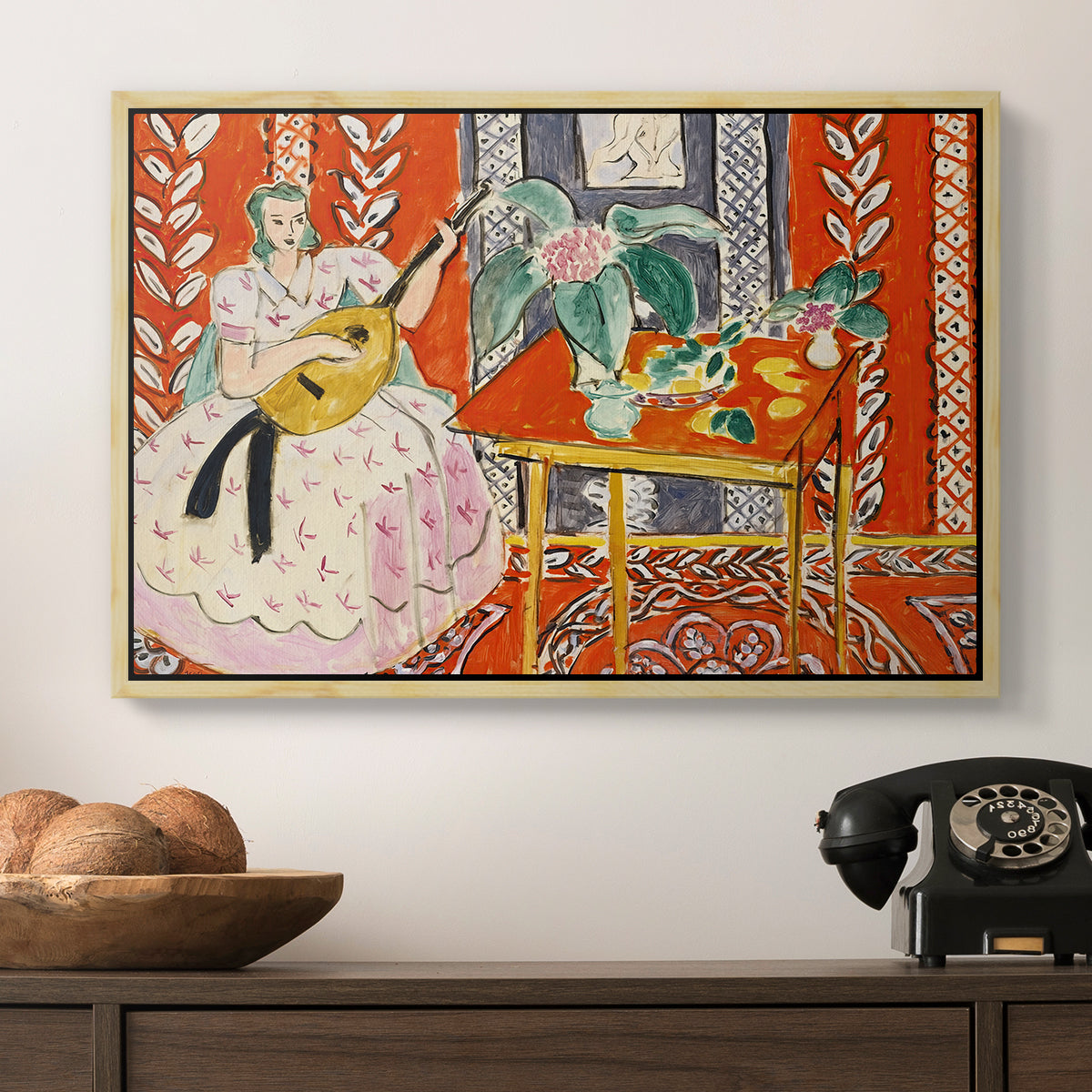 The Lute (Le luth), 1943 - Floater Framed Canvas Print