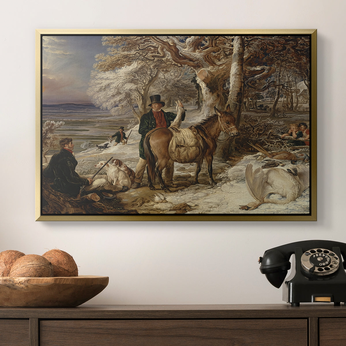 The Day's Sport, 1826 - Floater Framed Canvas Print
