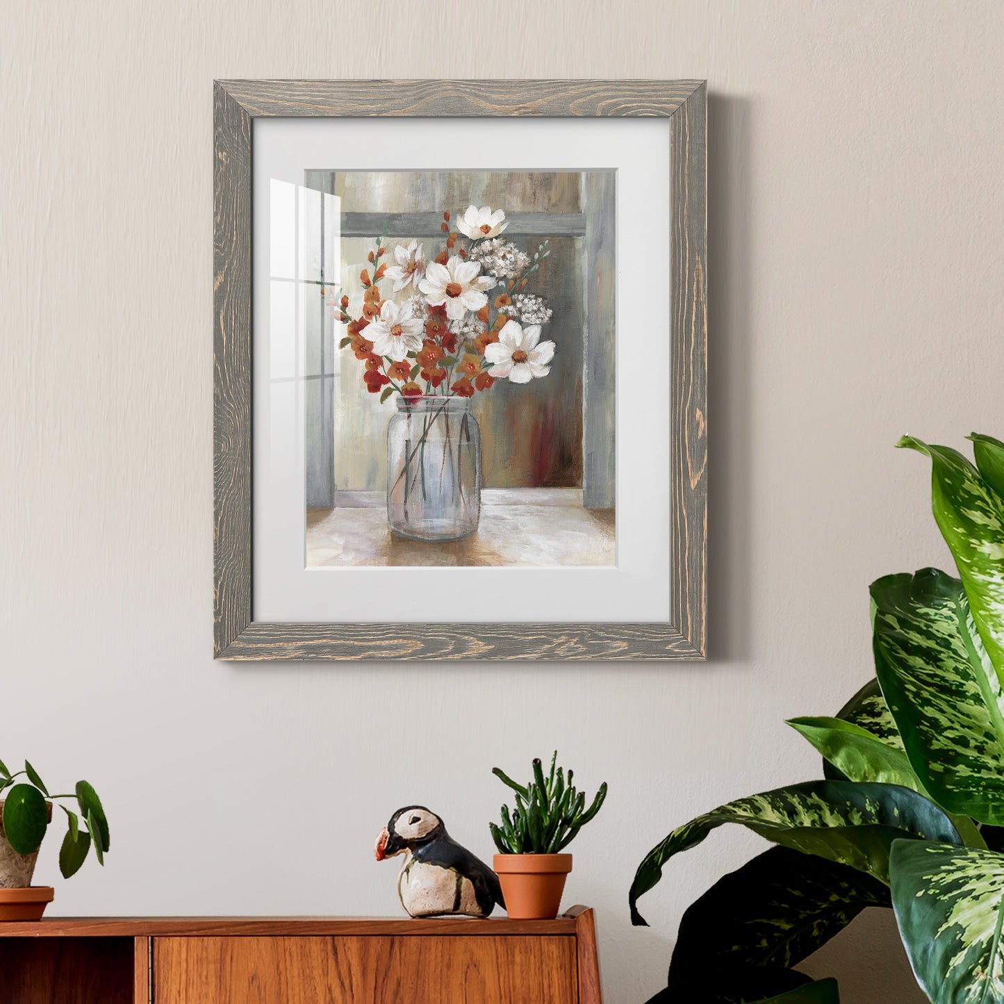 Autumn Spray - Barnwood Framed Art Print