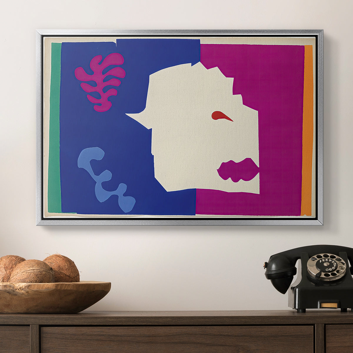 The Wolf (Le loup), from Jazz, 1947 - Floater Framed Canvas Print