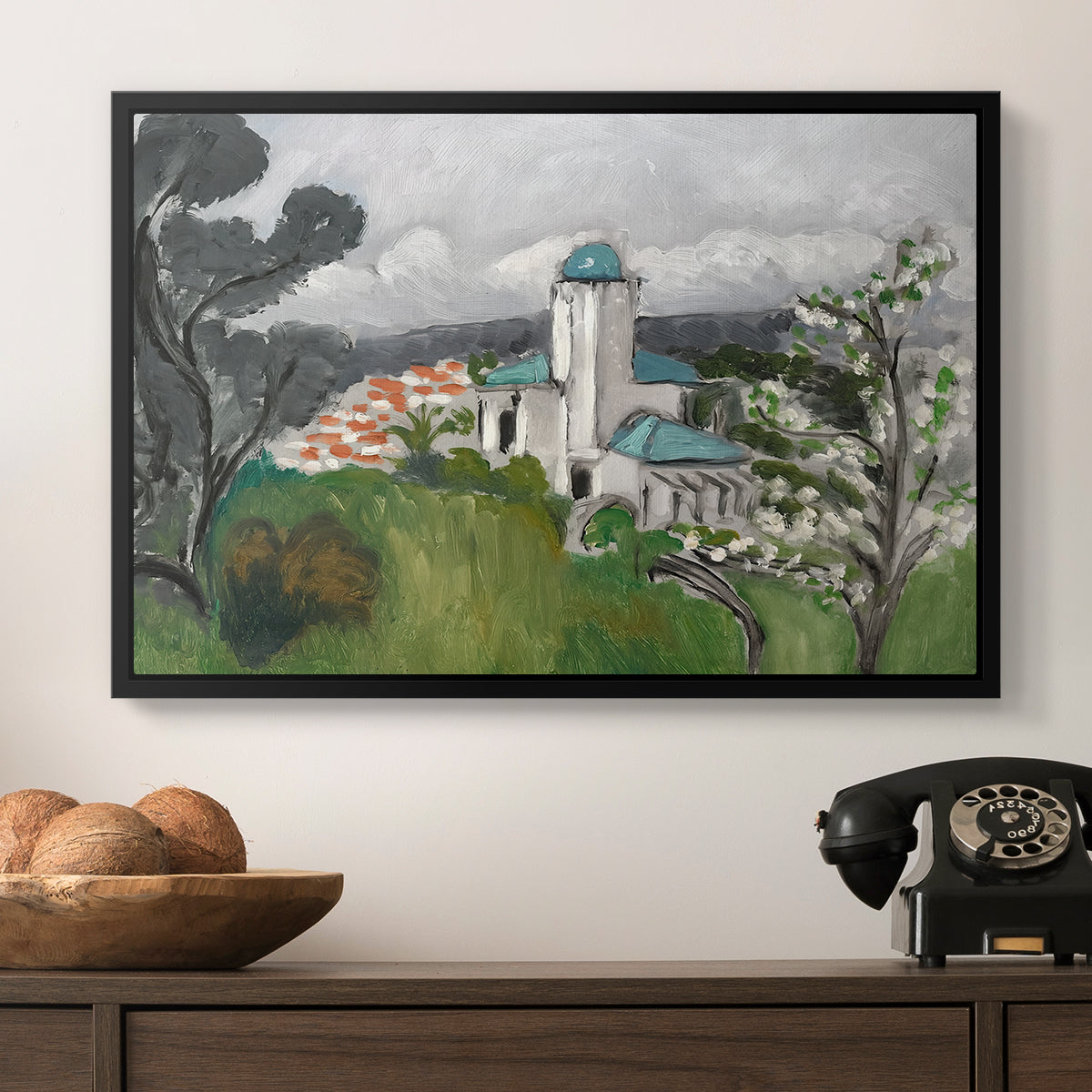 The Blue Villa (La Villa Bleue), c. 1918 - Floater Framed Canvas Print