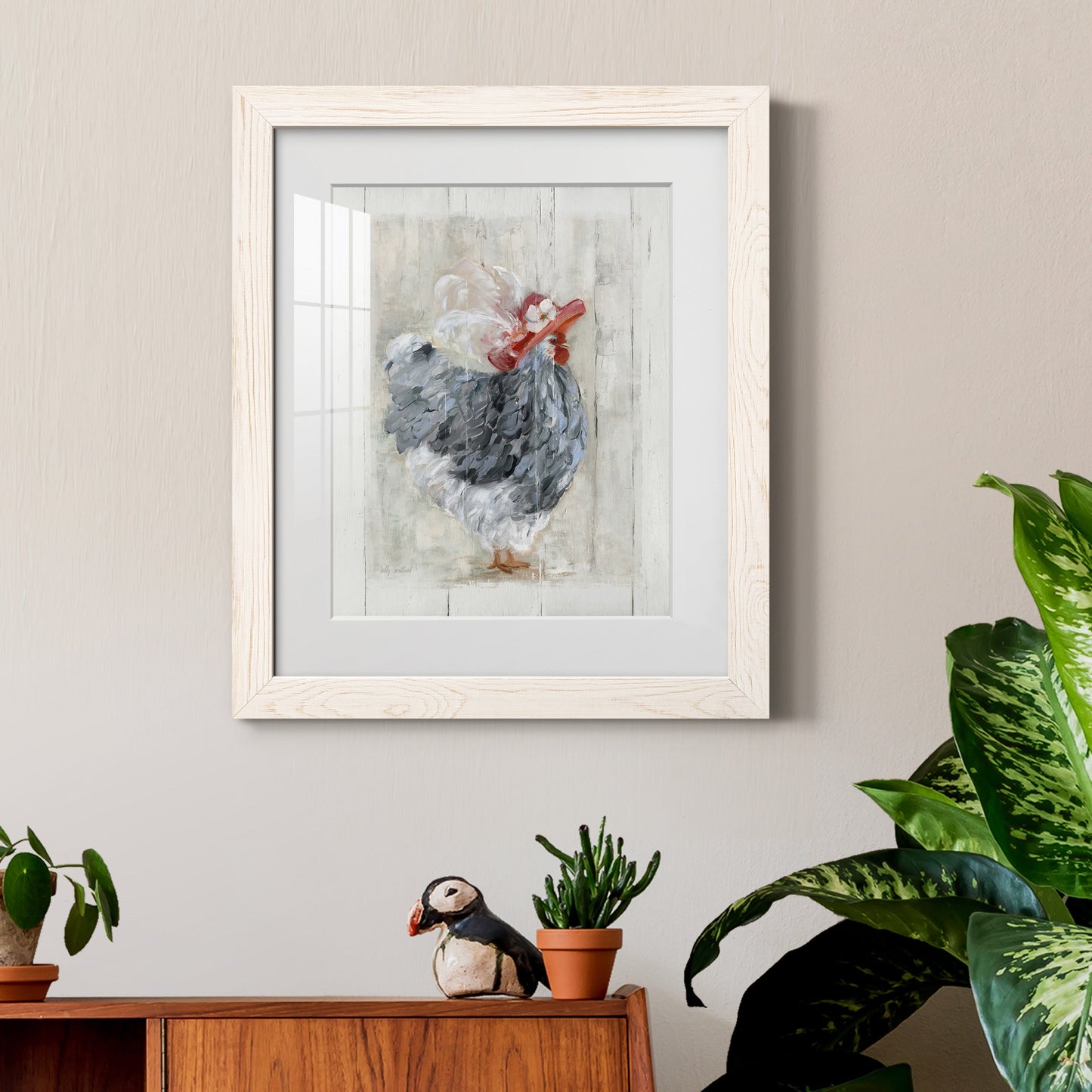 Sunday Best Hen - Premium Framed Print - Distressed Barnwood Frame - Ready to Hang