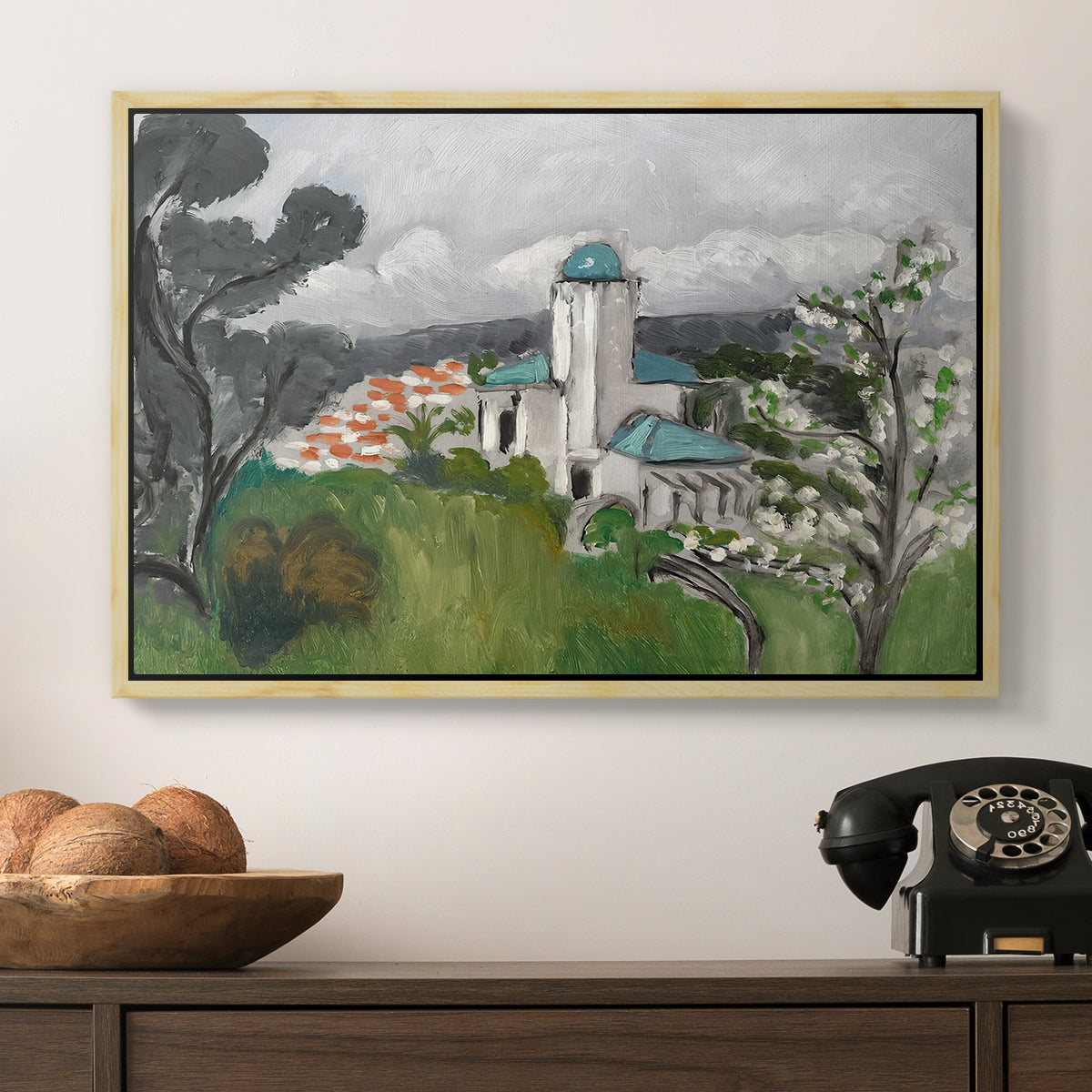 The Blue Villa (La Villa Bleue), c. 1918 - Floater Framed Canvas Print