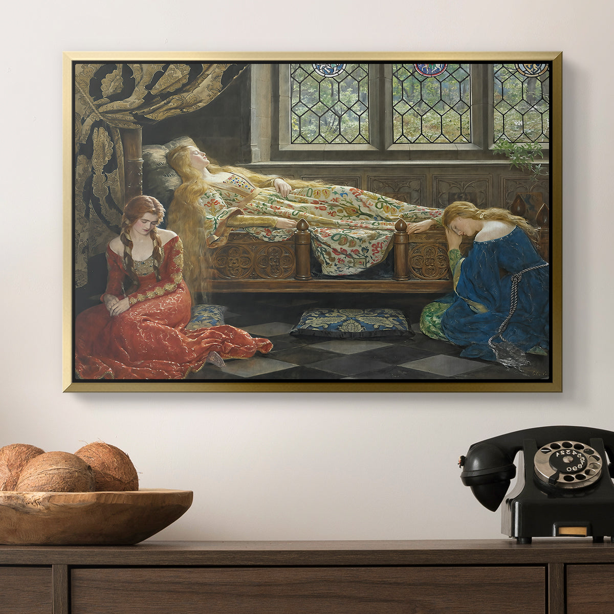 The Sleeping Beauty, 1921 - Floater Framed Canvas Print