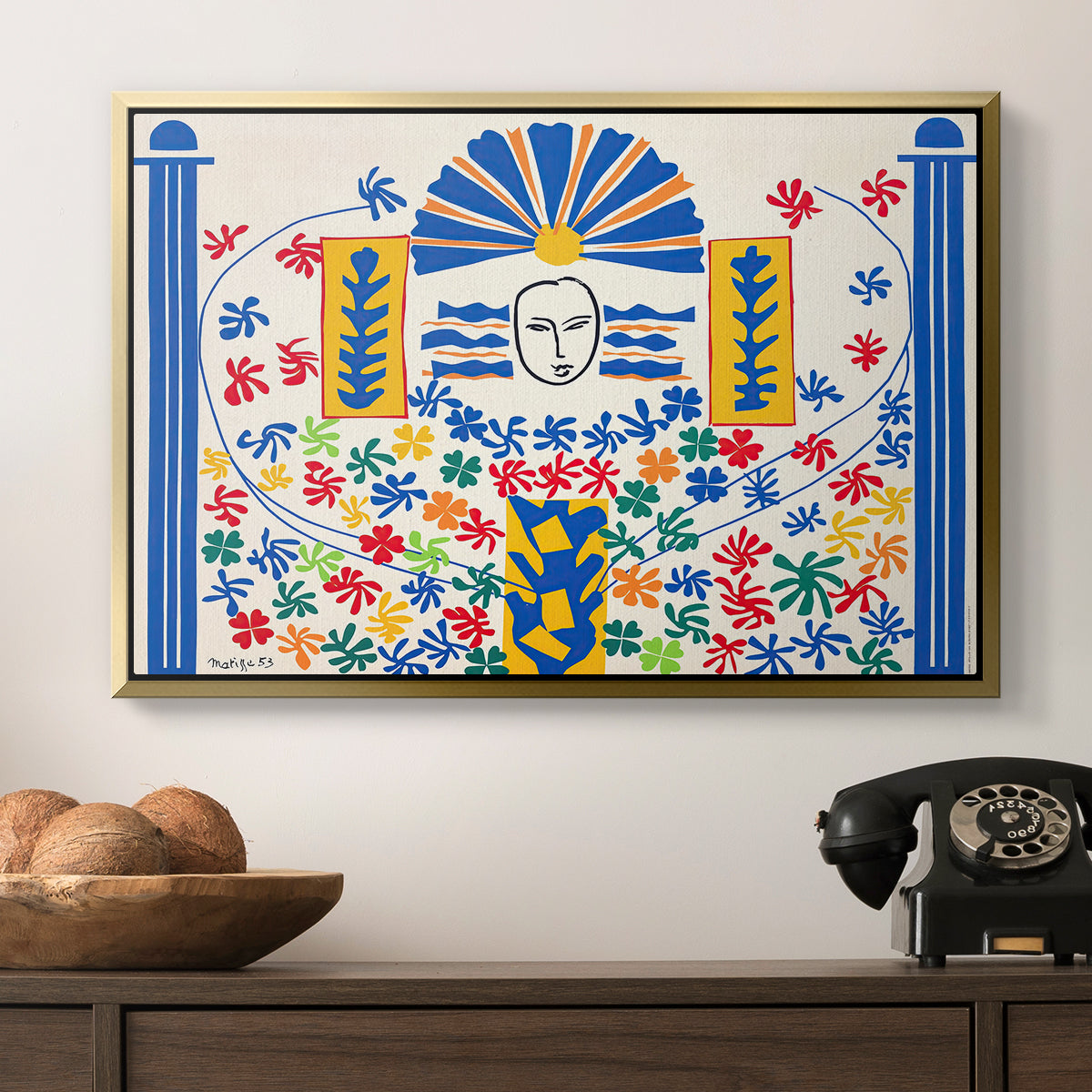 Apollo (Apollon), 1953 - Floater Framed Canvas Print