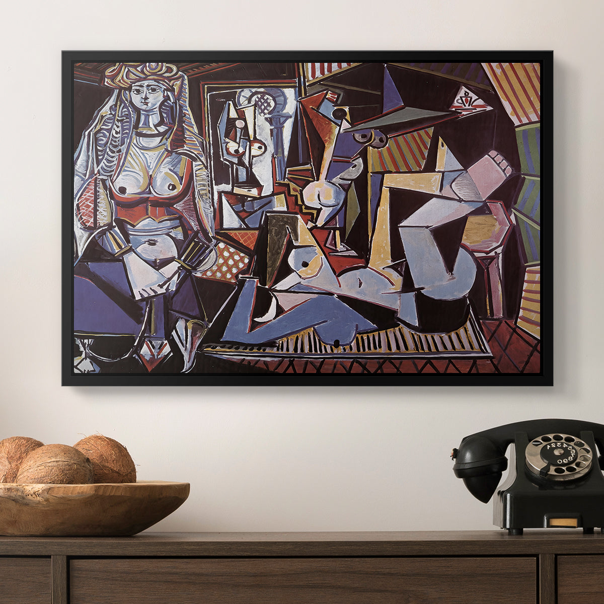 Women of Algiers (Version O), 1955 - Floater Framed Canvas Print