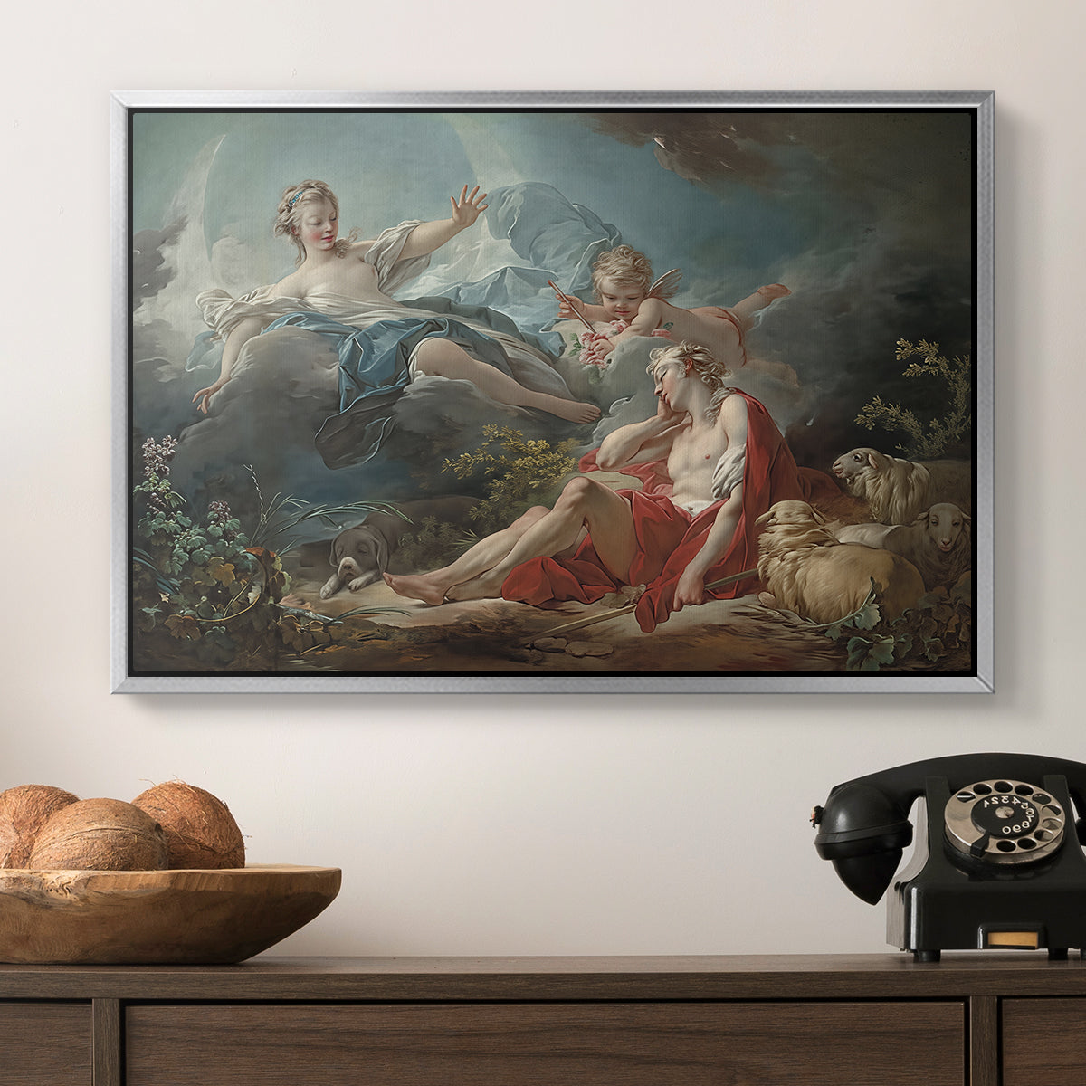 Diana and Endymion, c. 1753-1756 - Floater Framed Canvas Print