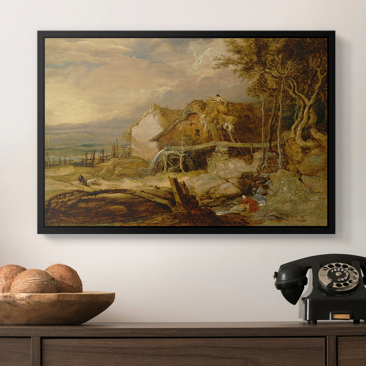 An Overshot Mill, c. 1802-1807 - Floater Framed Canvas Print