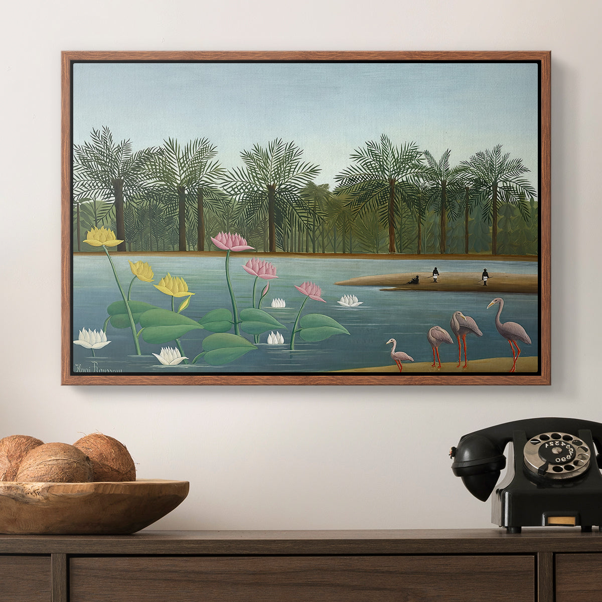 The Flamingoes (Les Flamants), 1907 - Floater Framed Canvas Print