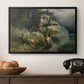 Eagles and Dying Stag on a Lakeshore, 1836 - Floater Framed Canvas Print