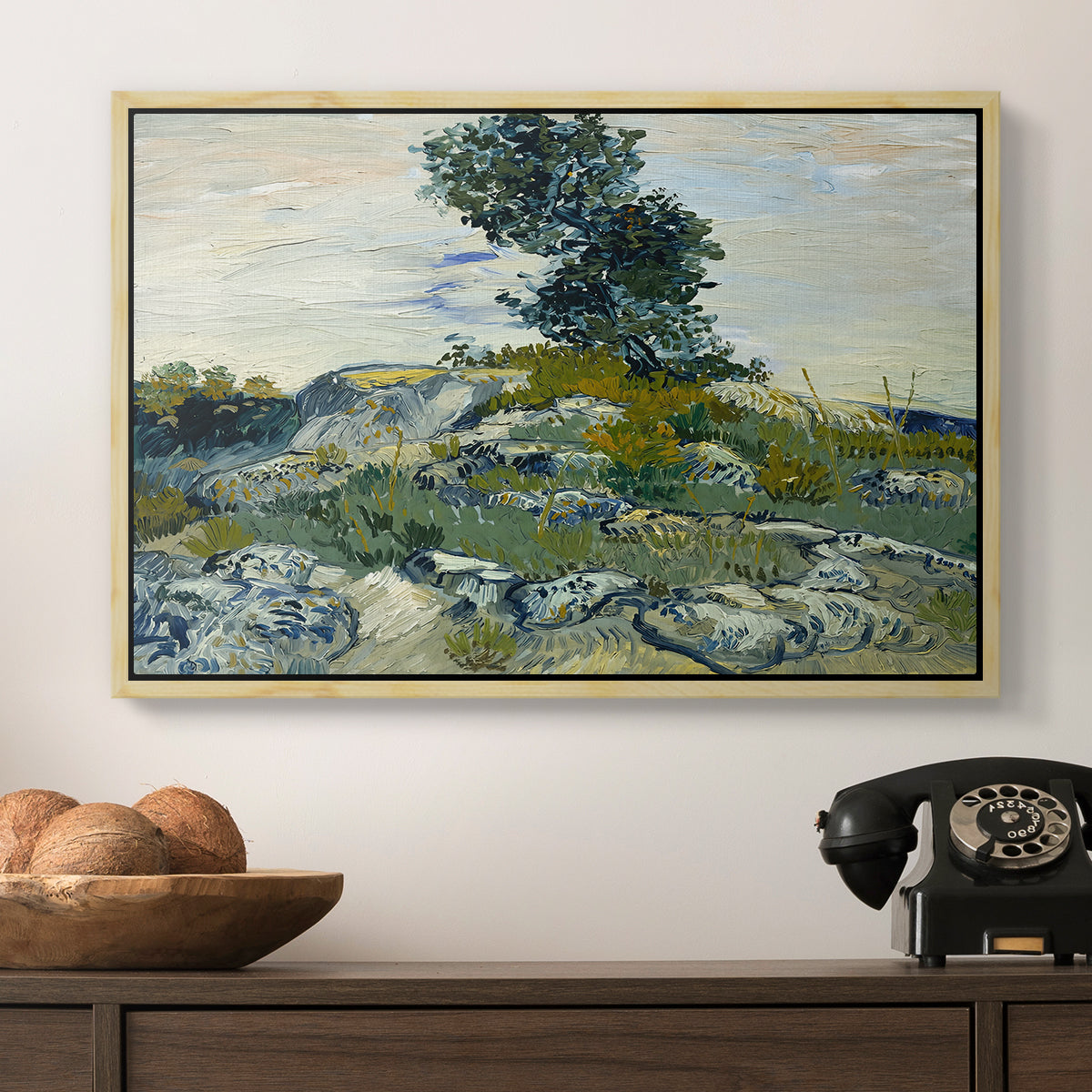 The Rocks, 1888 - Floater Framed Canvas Print