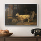 Sheep in a Stable, 1810 - Floater Framed Canvas Print