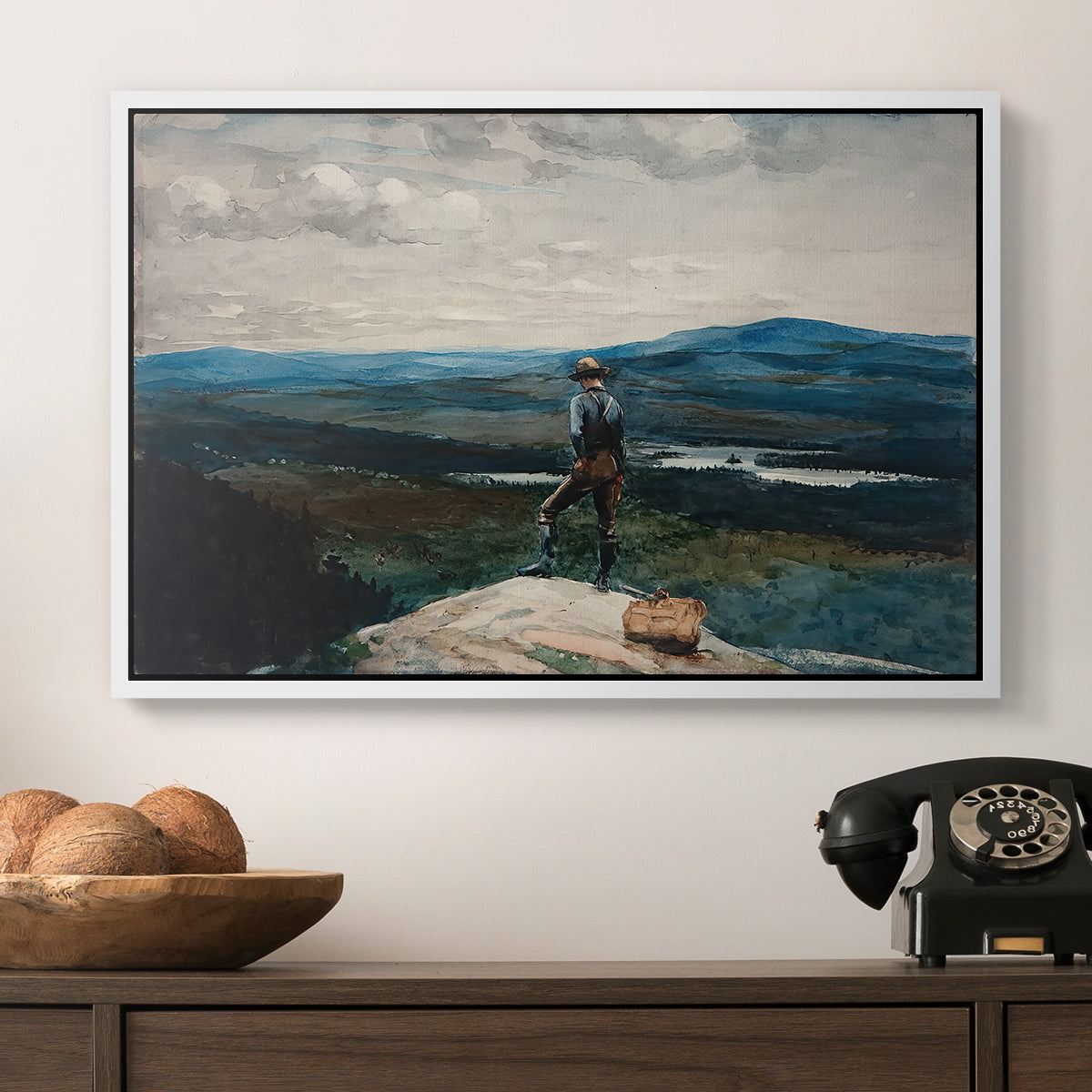 The Ranger, Adirondacks, 1882 - Floater Framed Canvas Print