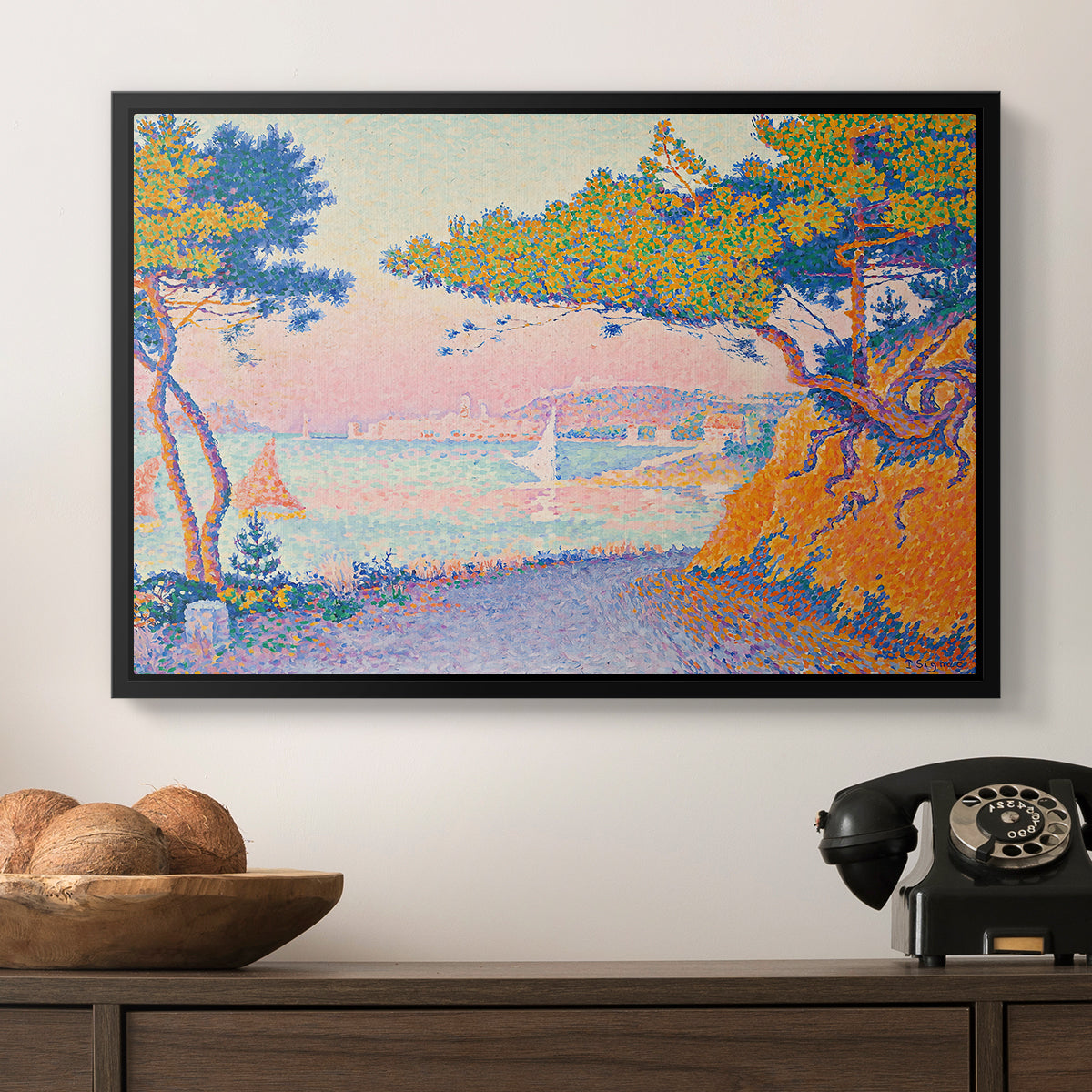 Golfe Juan, 1896 - Floater Framed Canvas Print