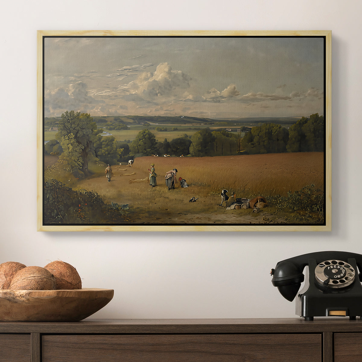 The Wheat Field, 1816 - Floater Framed Canvas Print