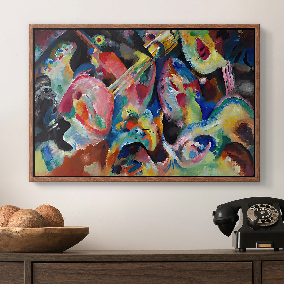 Improvisation. Deluge, 1913 - Floater Framed Canvas Print