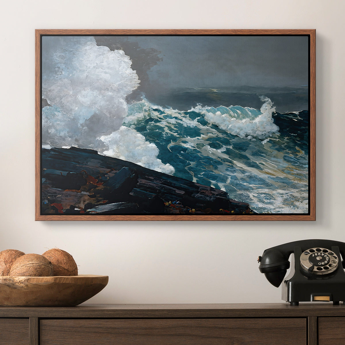 Northeaster, 1895 - Floater Framed Canvas Print