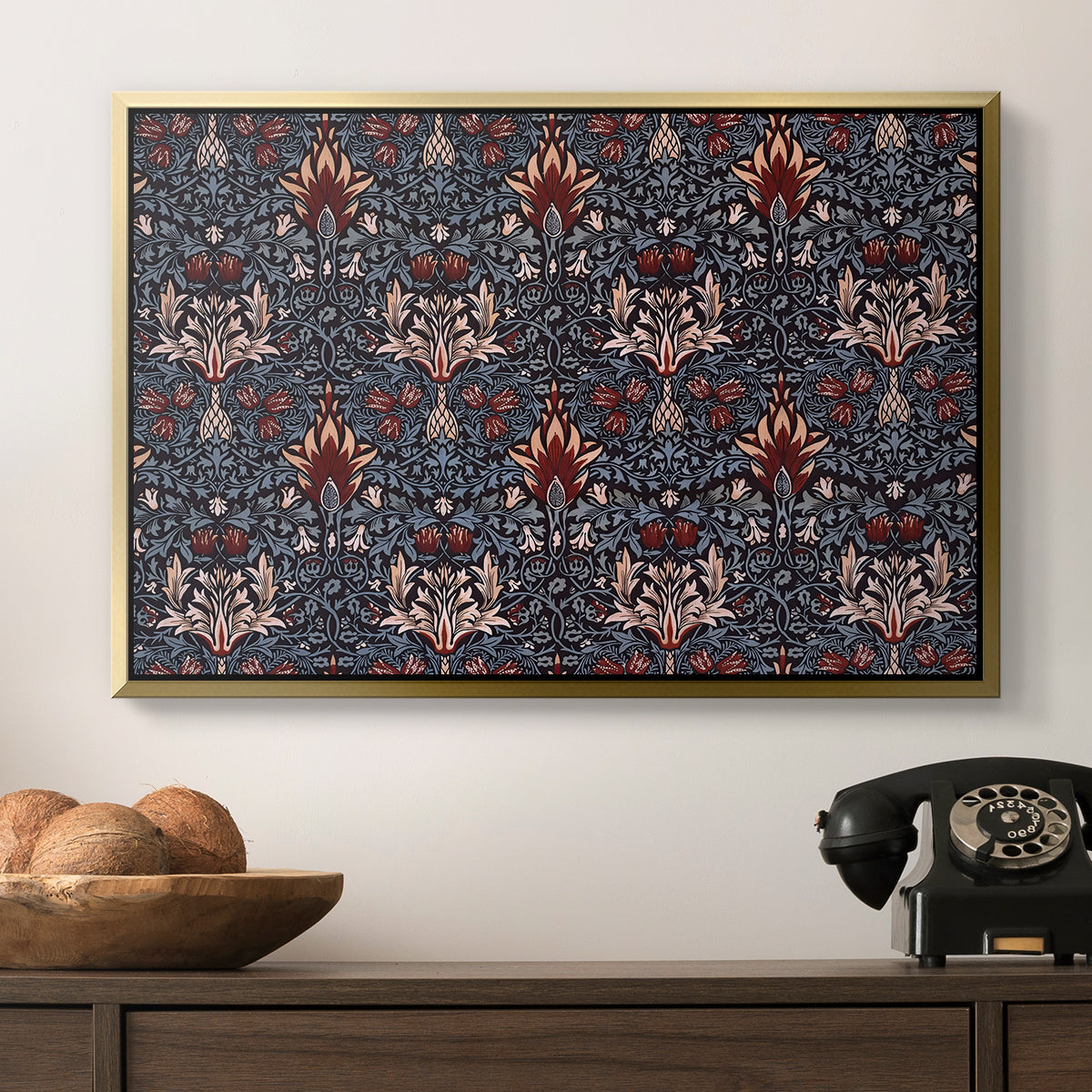 Snakeshead (Printed Textile), c. 1876 - Floater Framed Canvas Print
