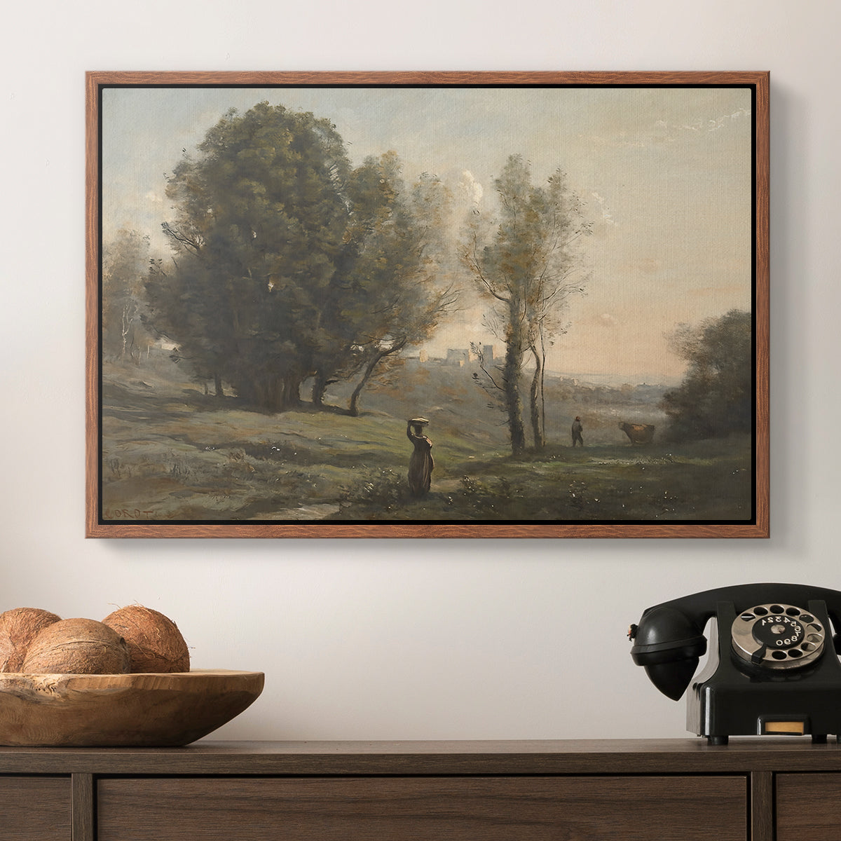 Landscape (Souvenir of les landes), c. 1872 - Floater Framed Canvas Print
