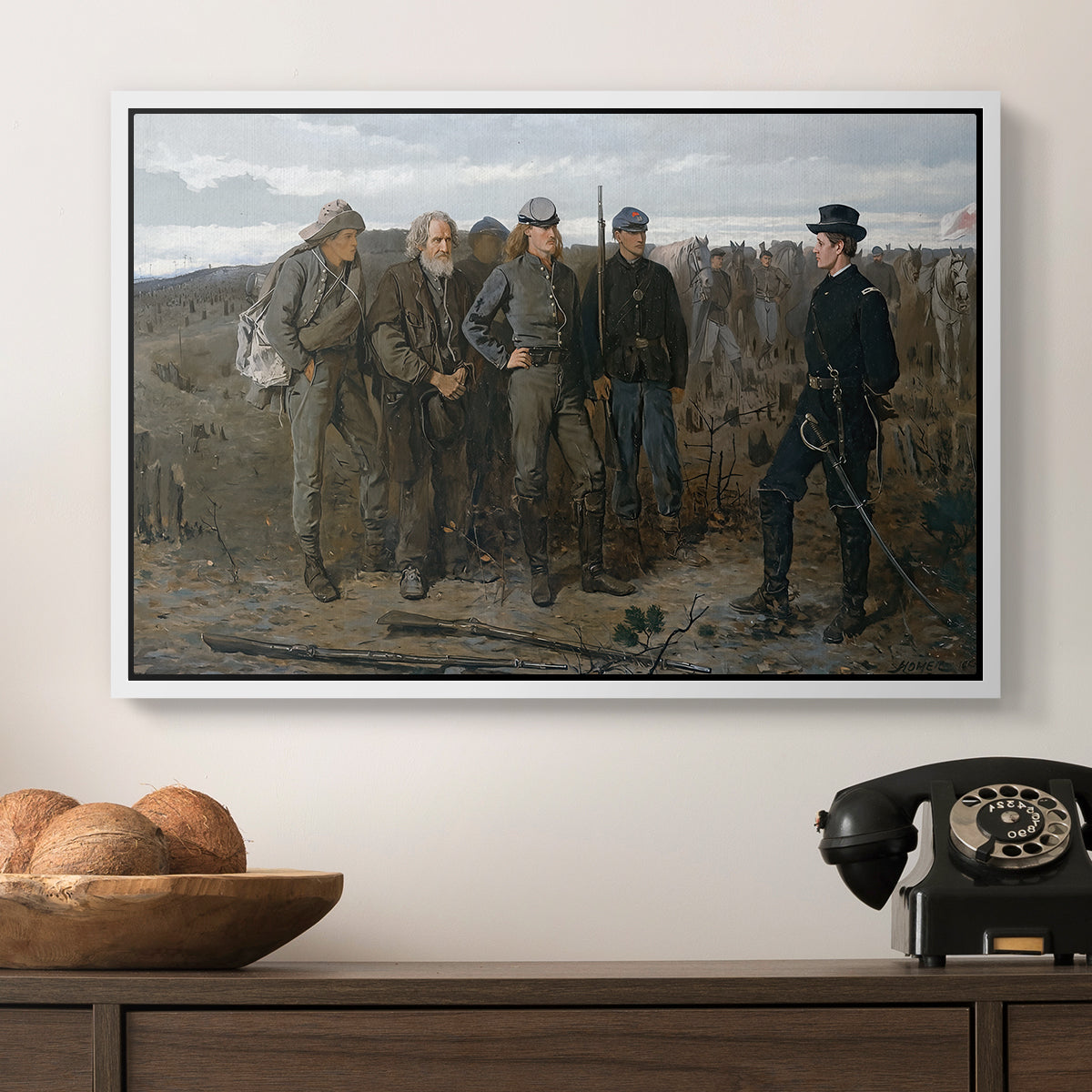 Prisoners from the Front, 1866 - Floater Framed Canvas Print