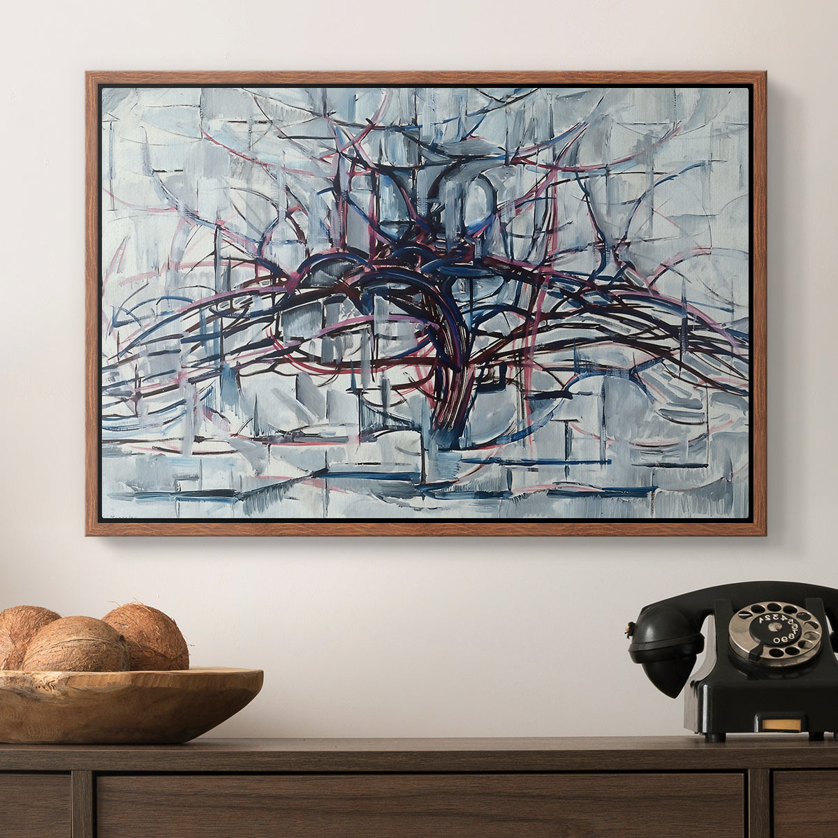 Horizontal Tree, 1912 - Floater Framed Canvas Print
