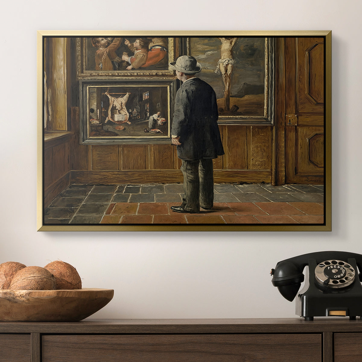 The Picture Lover, 1884 - Floater Framed Canvas Print